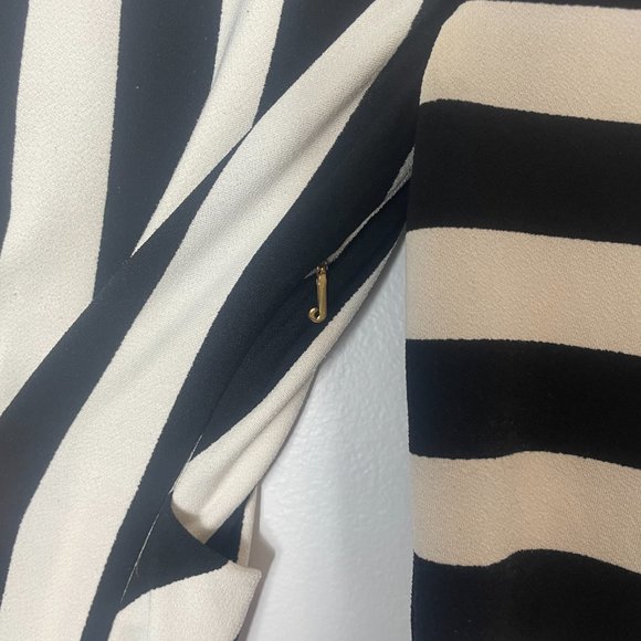 Juicy Couture Promenade Stripe ¾ Sleeve Dress Size Small Y2K Print Party - Picture 11 of 14
